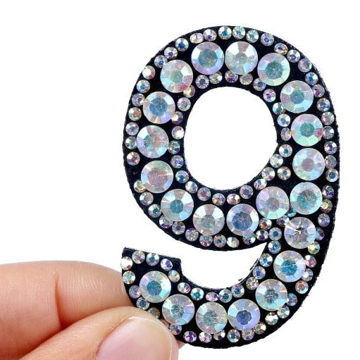 patches rhinestone parches English alphabet letter applique 3D iron on patches for clothing badge paste clothes patch