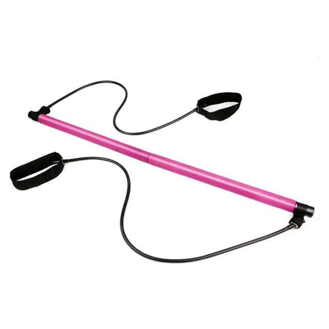 Yoga Pull Rods Portable Home Yoga Gym Body Abdominal Resistance Bands for Pilates Exercise Stick Toning Bar Fitness Rope Puller