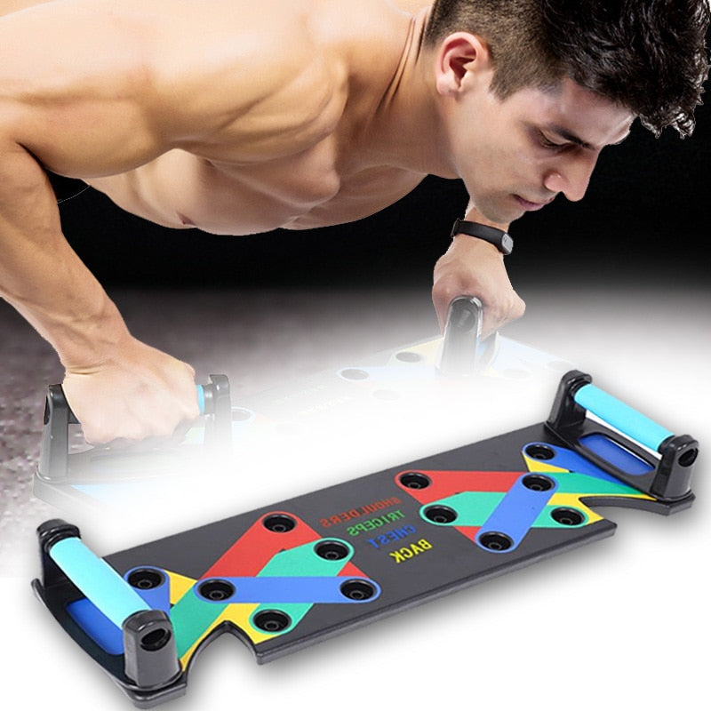 9 in 1 Push Up Rack Board Exercise at Home Body Building Comprehensive Fitness Equipment Gym Workout Training for Men Women