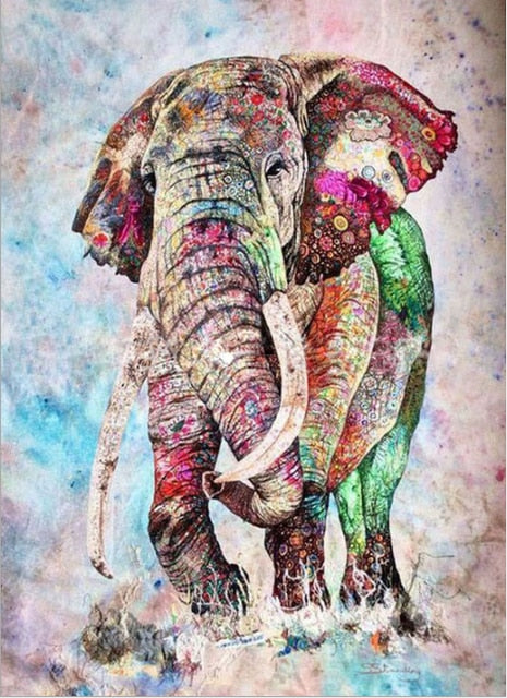 elephant series diy oil digital painting by numbers kits abstract acrylic paint by numbers for adults home decor