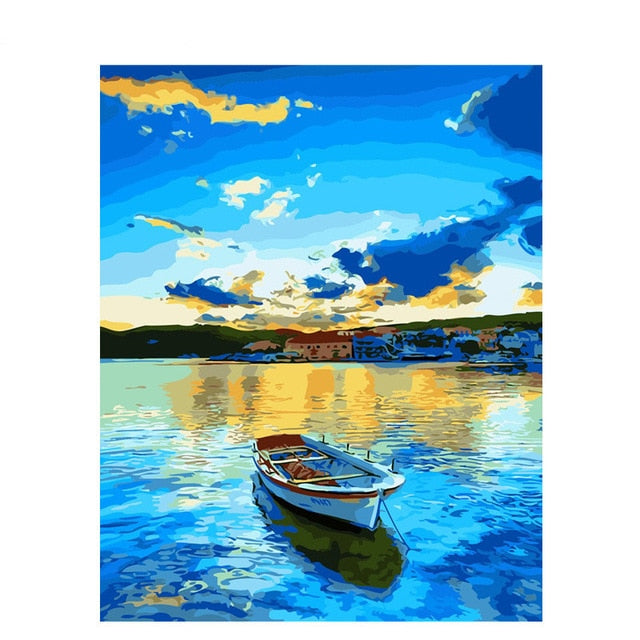 Sea scenery DIY oil Painting By Numbers Kit acrylic paint by numbers art work diy Paintings art on canvas