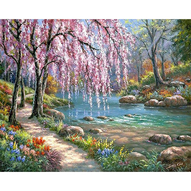 Sea scenery DIY oil Painting By Numbers Kit acrylic paint by numbers art work diy Paintings art on canvas