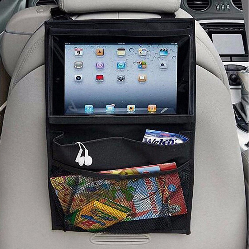 Car Seat iPad Hanging Bag Holder Hook Car Storage For Toy Nylon Pocket Car Seat Hanging Storage Bags Organizer