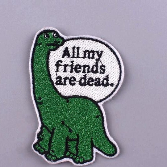 Cute Animals Dinosaur Patch Iron On Embroidered For Clothing Cartoon Anime Patches For Kid Clothes Appliques Stickers T-shirt