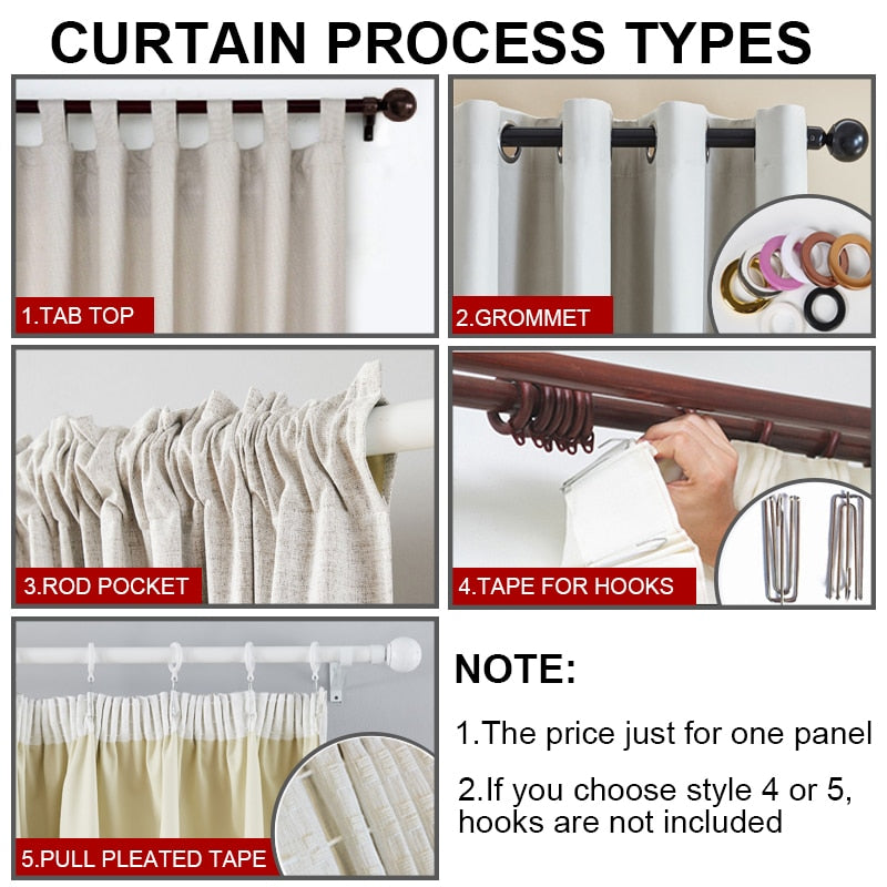 Blackout Curtain Elegant Windows Curtains for Living Room Bedroom Kitchen Decorative Window Screening Window Decoration