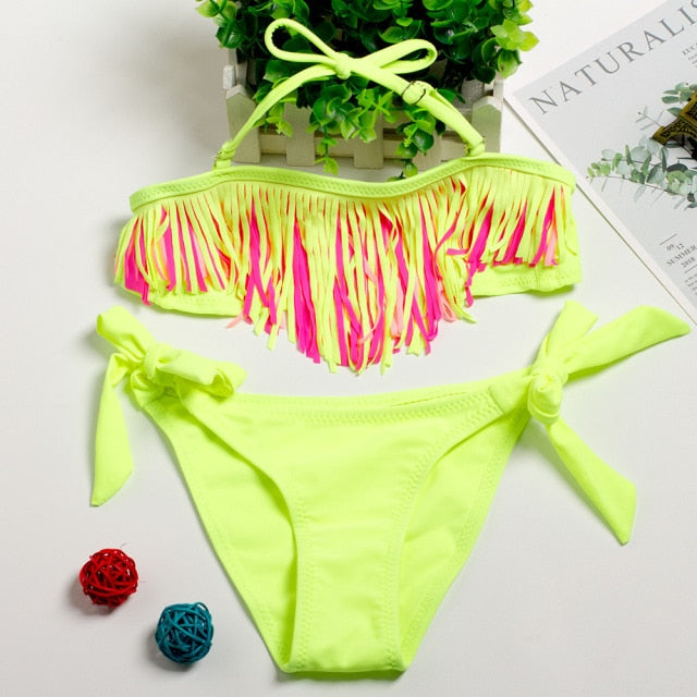 Swimwear Two Piece Flamingo Swimsuit Summer Bikini Sets Kids Swimsuit Lovely Swimwear