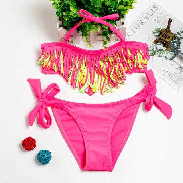 Swimwear Two Piece Flamingo Swimsuit Summer Bikini Sets Kids Swimsuit Lovely Swimwear