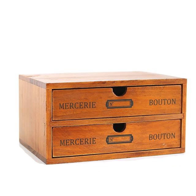 Vintage Wooden Box Storage Drawer Wooden Chest Of Drawers Jewelry Cosmetics Organizer Office Home Decoration Desktop Storage Box