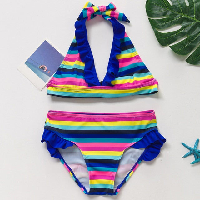 Swimwear Two Piece Flamingo Swimsuit Summer Bikini Sets Kids Swimsuit Lovely Swimwear