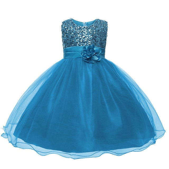 Girls Dresses Birthday Outfits Children Girls Sequins Princess party Dress Kids clothes