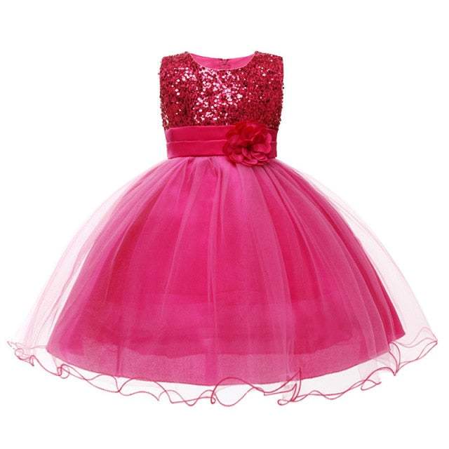 Girls Dresses Birthday Outfits Children Girls Sequins Princess party Dress Kids clothes