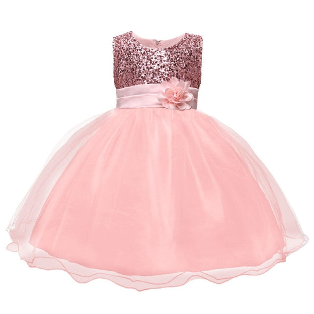 Girls Dresses Birthday Outfits Children Girls Sequins Princess party Dress Kids clothes