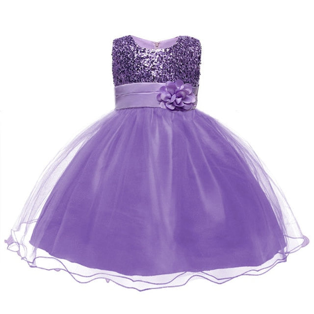 Girls Dresses Birthday Outfits Children Girls Sequins Princess party Dress Kids clothes