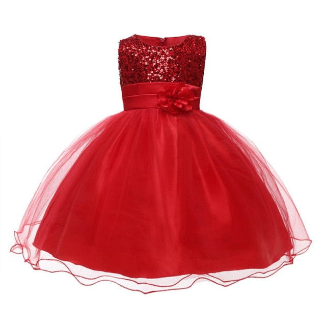 Girls Dresses Birthday Outfits Children Girls Sequins Princess party Dress Kids clothes