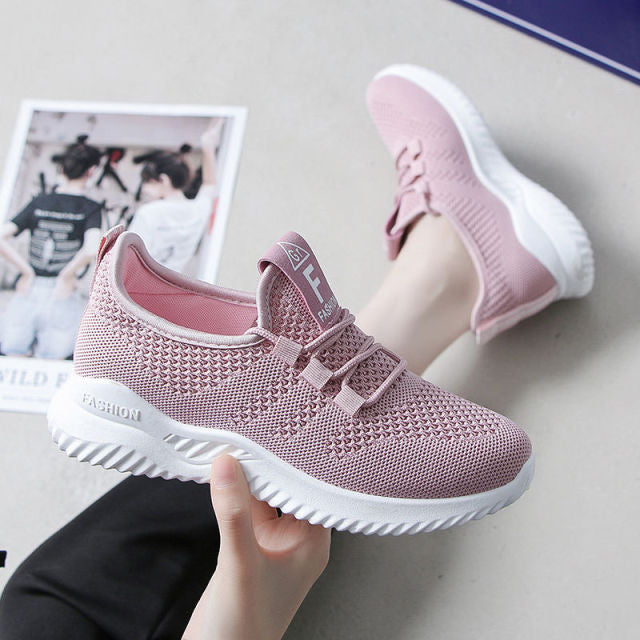 Mesh Sneakers Female Women's Shoes Korean Fashion Running White Shoe Breathable Mesh