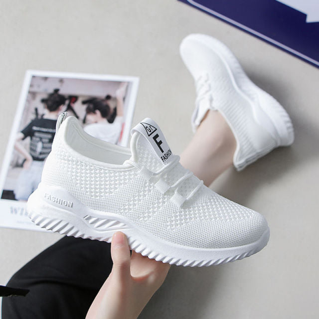 Mesh Sneakers Female Women's Shoes Korean Fashion Running White Shoe Breathable Mesh