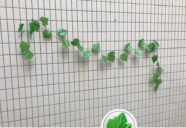 Green Silk Artificial Hanging Ivy Leaf Garland Plants Vine grape Leaves 1Pcs Home Bathroom Decoration Garden Party Decor