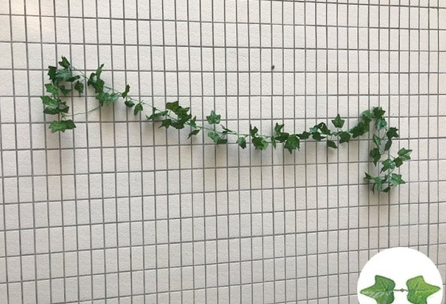 Green Silk Artificial Hanging Ivy Leaf Garland Plants Vine grape Leaves 1Pcs Home Bathroom Decoration Garden Party Decor