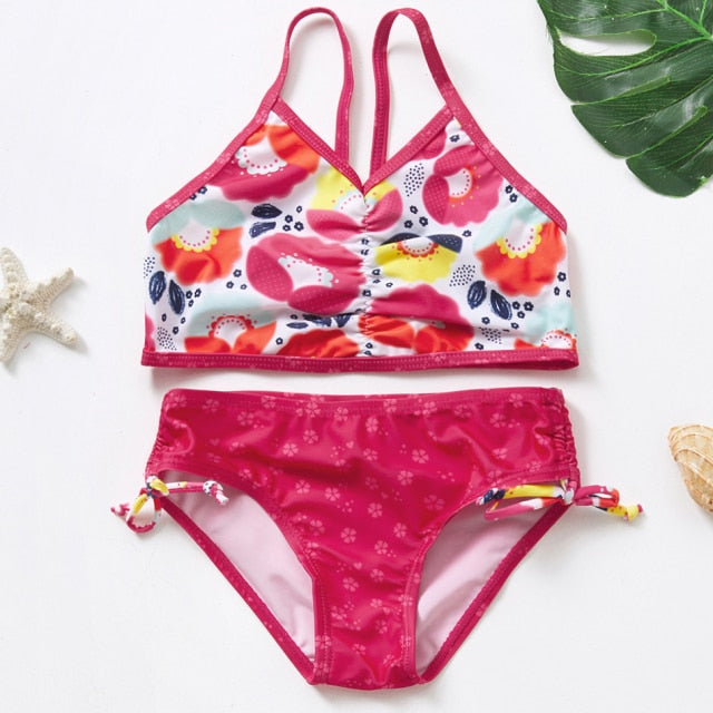 Swimwear Two Piece Flamingo Swimsuit Summer Bikini Sets Kids Swimsuit Lovely Swimwear