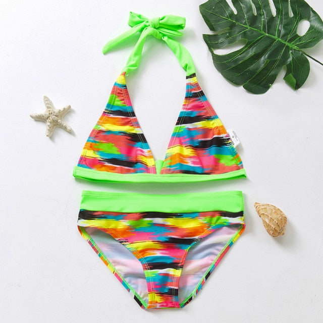 Swimwear Two Piece Flamingo Swimsuit Summer Bikini Sets Kids Swimsuit Lovely Swimwear