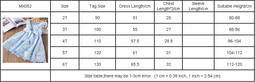 Dress Strap Hollow Embroidery Casual Sleeveless Party Princess Dress Baby Kids Girls Clothing