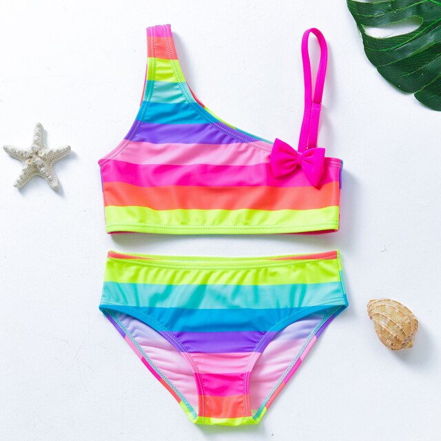 Swimwear Two Piece Flamingo Swimsuit Summer Bikini Sets Kids Swimsuit Lovely Swimwear