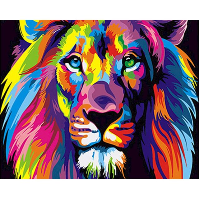 Frameless Painting By Numbers Animals On Canvas Pictures By Numbers Home Decoration DIY minimalism Style