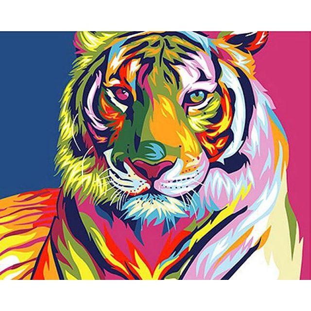 Frameless Painting By Numbers Animals On Canvas Pictures By Numbers Home Decoration DIY minimalism Style