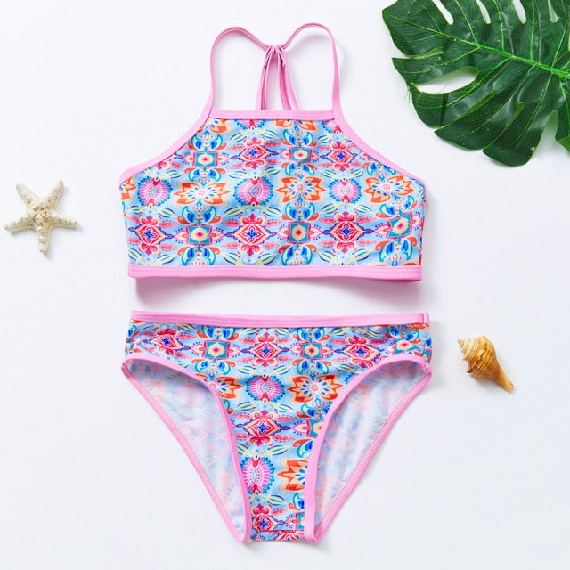 Swimwear Two Piece Flamingo Swimsuit Summer Bikini Sets Kids Swimsuit Lovely Swimwear