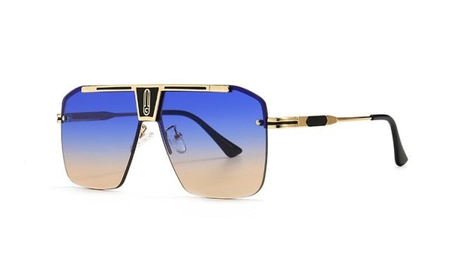 Gradient Square Sunglasses Men Women 2021 Trendy Vintage Brand Design Oversized Rimless Sun Glasses For Female Eyewear UV400