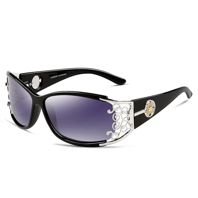 Women Polarized Sunglasses Ladies Driving Dark Shades Hollow Lace Feminine Trendy UV400 Eyewear