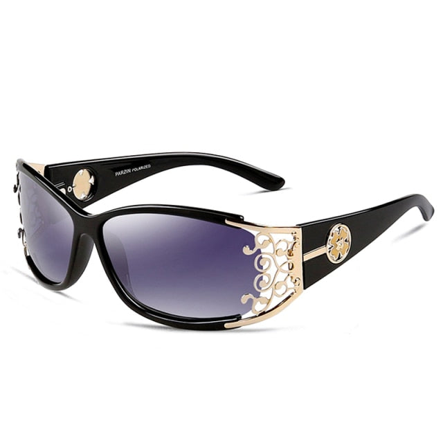 Women Polarized Sunglasses Ladies Driving Dark Shades Hollow Lace Feminine Trendy UV400 Eyewear