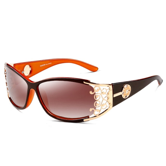 Women Polarized Sunglasses Ladies Driving Dark Shades Hollow Lace Feminine Trendy UV400 Eyewear