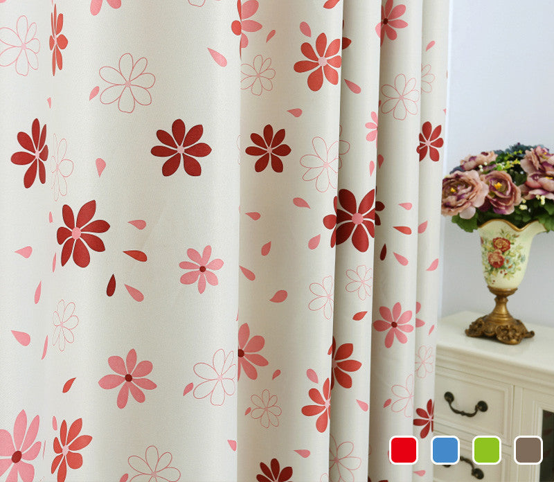 Luxury modern floral shade blackout curtains for living room the bedroom kitchen room window curtain set blinds drapes