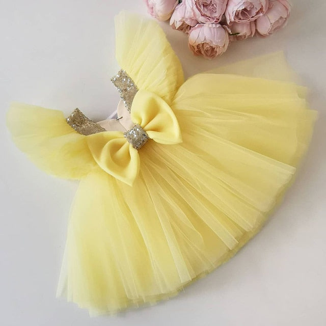 Girls Ruffles Princess Dress For Kids Wedding Elegant Party Tutu Prom Gown Children Birthday Pageant Communion Formal