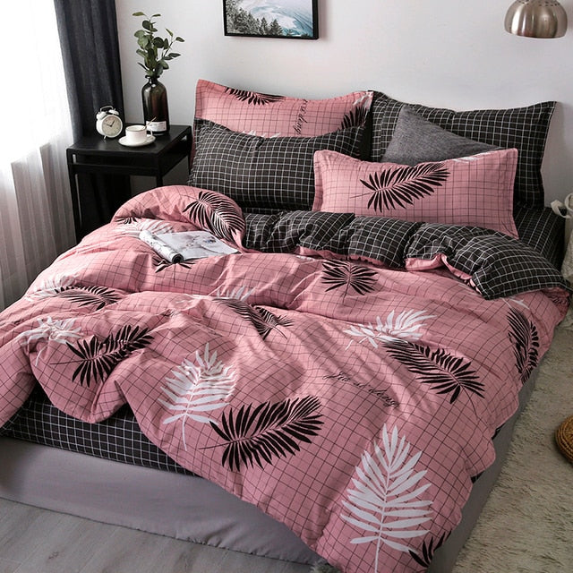 Nordic Simple Bedding Set Adult Duvet Cover Sets Bedclothes Bed Linen Sheet Single Double Queen King size Qulit Covers 240/220