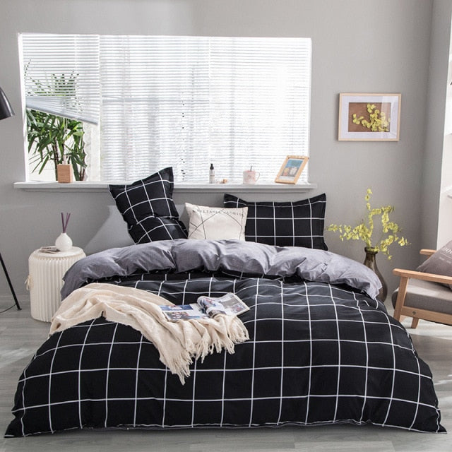 Nordic Simple Bedding Set Adult Duvet Cover Sets Bedclothes Bed Linen Sheet Single Double Queen King size Qulit Covers 240/220