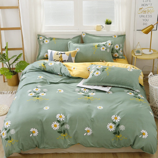 Nordic Simple Bedding Set Adult Duvet Cover Sets Bedclothes Bed Linen Sheet Single Double Queen King size Qulit Covers 240/220