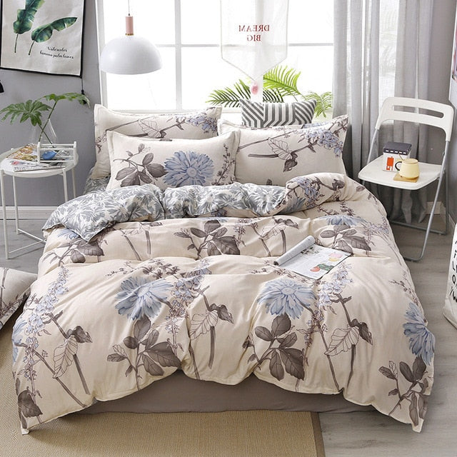 Nordic Simple Bedding Set Adult Duvet Cover Sets Bedclothes Bed Linen Sheet Single Double Queen King size Qulit Covers 240/220
