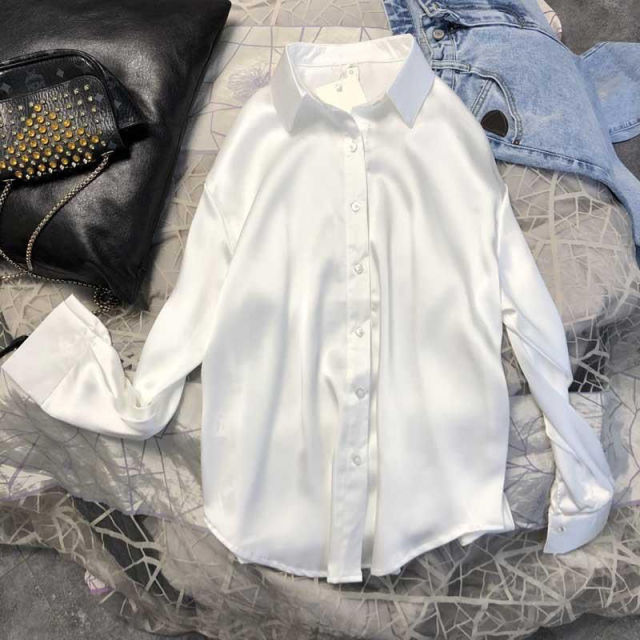 plus size silk button down shirt