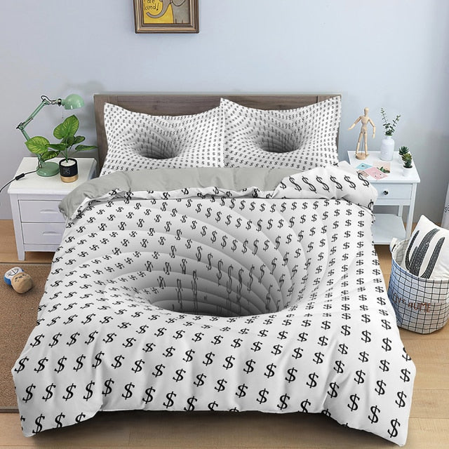 3D Duvet Cover Psychedelic Twin Bedding Set Luxury Quilt Cover With Zipper Closure 2/3pcs Queen Size Comforter Sets