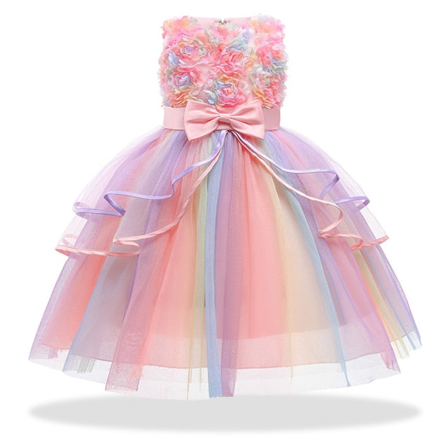 Dresses Flower Girls Wedding Dress Kids Prom Dresses For Girls Elegant Baby Clothes Christmas Princess Party Vestidos