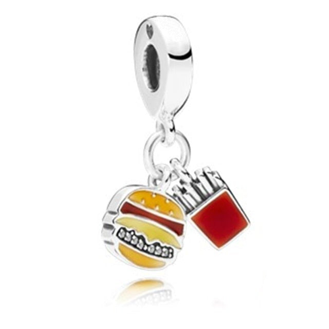 Fashion Airplane Globe Shoes Bead Pendant Fit Original Pandora Charms Bracelets 925 Sterling Silver