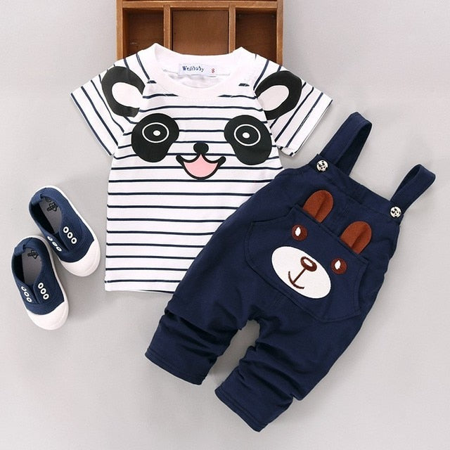 Children Kids Gentleman Clothing Suit Birthday Wedding Party Elegant Set Baby Boy Casual Wear Striped Shirt Vest Pants Outfit