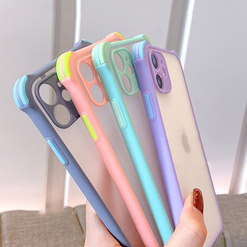 Airbag Shockproof Silicone Case For Xiaomi Mi 10T Pro 10 Lite Poco X3 NFC 11 Prime 10s Redmi 9A 9C Note 9 8 7 9S 8T Matte Cover