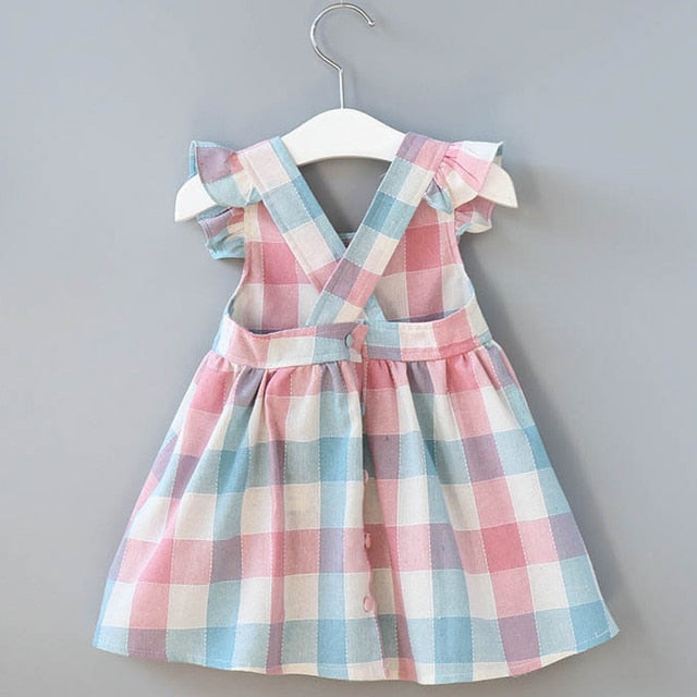 Dress Strap Hollow Embroidery Casual Sleeveless Party Princess Dress Baby Kids Girls Clothing