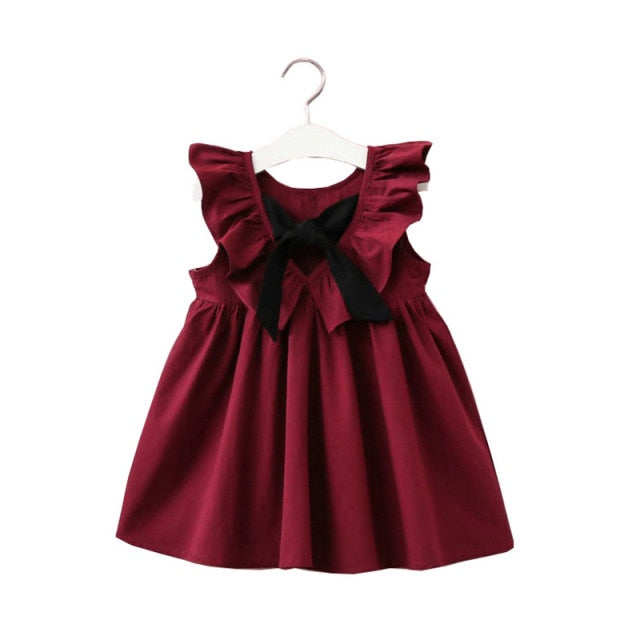 Dress Strap Hollow Embroidery Casual Sleeveless Party Princess Dress Baby Kids Girls Clothing