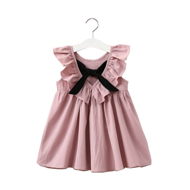 Dress Strap Hollow Embroidery Casual Sleeveless Party Princess Dress Baby Kids Girls Clothing