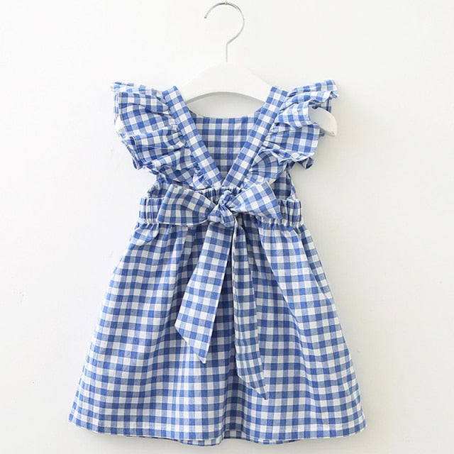 Dress Strap Hollow Embroidery Casual Sleeveless Party Princess Dress Baby Kids Girls Clothing