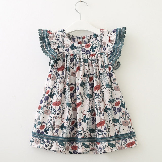 Dress Strap Hollow Embroidery Casual Sleeveless Party Princess Dress Baby Kids Girls Clothing